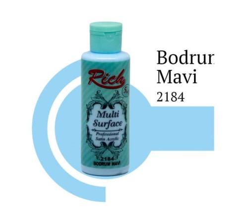 Rich Multi Surface 2184 Bodrum Mavi Akrilik Boya 120 cc Rich Multi Surface 2184 Bodrum Mavi Akrilik Boya 120 cc