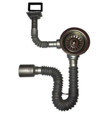 Çöpmak Kapalı Taşmalı Körüklü Evye Sifonu 50 mm