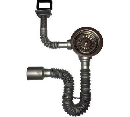 Çöpmak Kapalı Taşmalı Körüklü Evye Sifonu 50 mm Çöpmak Kapalı Taşmalı Körüklü Evye Sifonu 50 mm