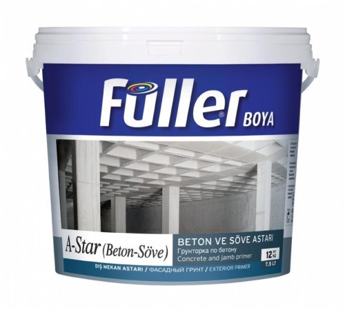 Füller A-Star Brüt Beton Söve Astarı 12 Kg Açık Mavi Füller A-Star Brüt Beton Söve Astarı 12 Kg Açık Mavi