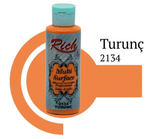 Rich Multi Surface 2134 Turunç Akrilik Boya 120 cc