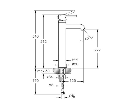 Artema A41990 Minimax S Yüksek Lavabo Bataryası
