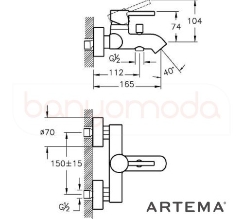 Artema A41994 Minimax S Banyo Bataryası