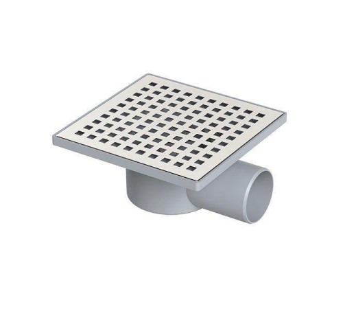 Yer Süzgeci Kare 15X15 cm 70 mm Yandan Çıkışlı Yer Süzgeci Kare 15X15 cm 70 mm Yandan Çıkışlı
