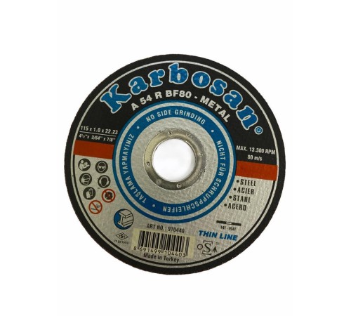 Karbosan 115X1,0X22 Thinline Metal Kesici Karbosan 115X1,0X22 Thinline Metal Kesici
