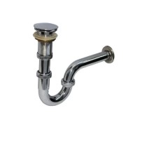 Krom Lavabo Sifonu Stoplu Pop-Up 32 mm