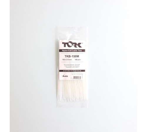 Tork Beyaz Kablo Bağı 2,5X150 Tork Beyaz Kablo Bağı 2,5X150