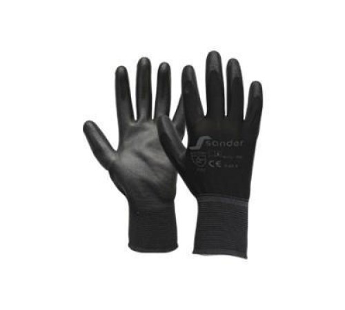 Sander Siyah PU Montaj Eldiveni 8 Numara