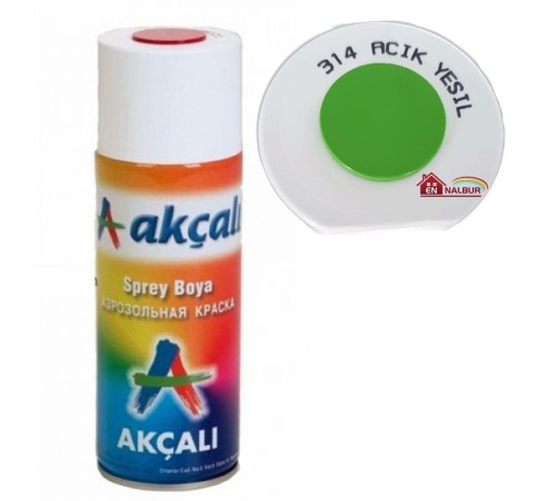 Akçalı Sprey Boya 400 ml 314 Açık Yeşil