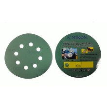 Nikon 52037 Kırılmaz Yeşil Cırt Zımpara 125X100 Kum 8 Delikli