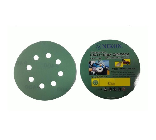 Nikon 52037 Kırılmaz Yeşil Cırt Zımpara 125X100 Kum 8 Delikli Nikon 52037 Kırılmaz Yeşil Cırt Zımpara 125X100 Kum 8 Delikli