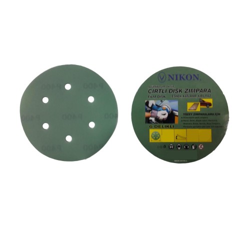 Nikon 52053 Kırılmaz Yeşil Cırt Zımpara 150X320 Kum 6 Delikli Nikon 52053 Kırılmaz Yeşil Cırt Zımpara 150X320 Kum 6 Delikli