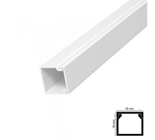 Kablo Kanalı 16x16 mm 2 Metre Yapışkanlı Bantlı 6 Adet Kablo Kanalı 16x16 mm 2 Metre Yapışkanlı Bantlı 6 Adet