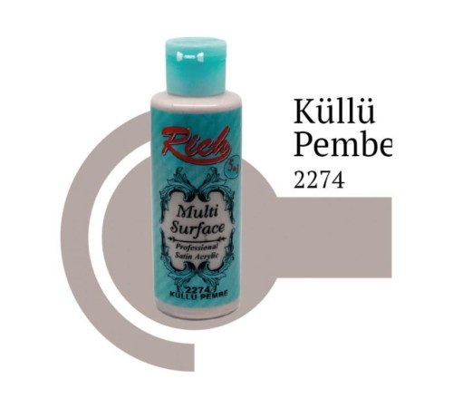 Rich Multi Surface 2274 Küllü Pembe Akrilik Boya 120 cc