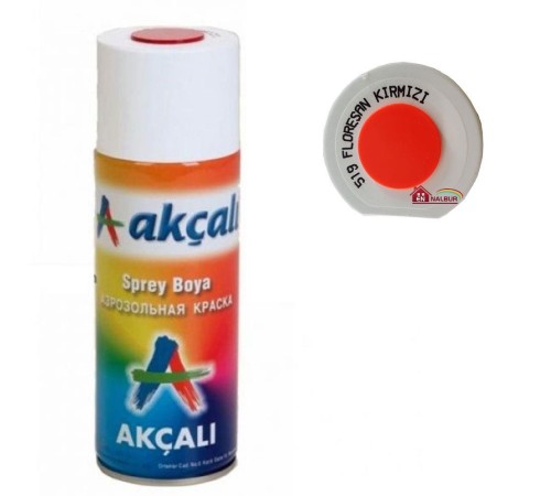 Akçalı Sprey Boya 400 ml 519 Florasan Kırmızı