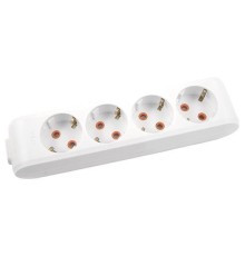 Viko Multi-Led Dörtü Priz Topraklı Çocuk Korumalı Klemensli-Beyaz