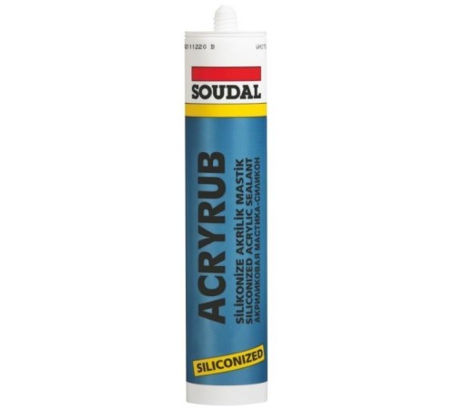 Soudal Acryrub Silikonize Mastik 310 ml Siyah Soudal Acryrub Silikonize Mastik 310 ml Siyah