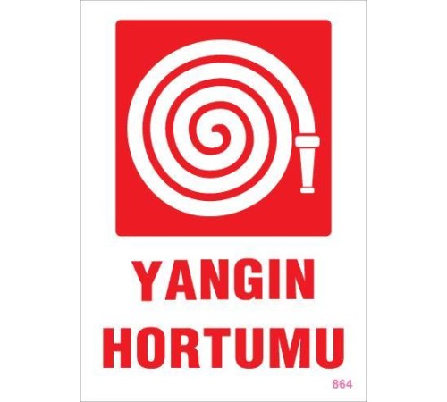 Yangın Hortumu Uyarı Levhası 25x35 KOD:864 Yangın Hortumu Uyarı Levhası 25x35 KOD:864