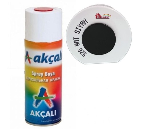 Akçalı Sprey Boya 400 ml 526 Mat Siyah Akçalı Sprey Boya 400 ml 526 Mat Siyah