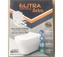 Klozet Kapağı Elitra Karex Soft Yavaş Kapanan Kare Tip