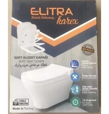 Klozet Kapağı Elitra Karex Soft Yavaş Kapanan Kare Tip