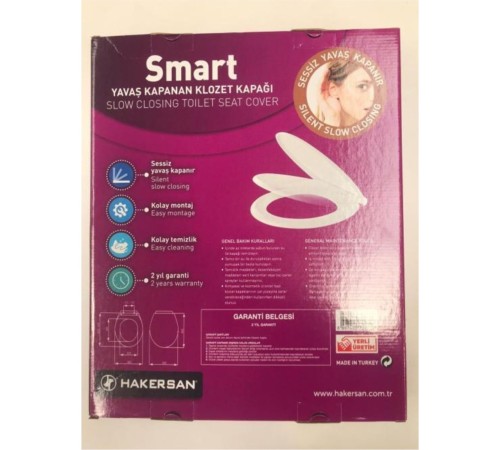 Klozet Kapağı Hakersan Smart Yavaş Kapanan YuvarlakTip