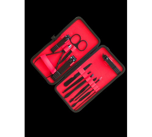 13 Parça Çantalı Manikür Pedikür Seti El Ayak Tırnak Bakım Seti Cımbız Makas Siyah Nokta Temizleme Batık Tırnak Engelleme Aparatı