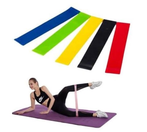 Aerobik Bant 5 Li Pilates Yoga Bandı ***