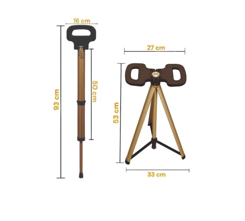 Katlanabilir Baston Tabure, Walking stick and portable stoo Katlanabilir Baston Tabure, Walking stick and portable stoo