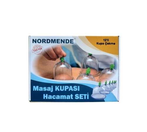 Nais 12&#39;Li hacamat masaj kupa seti