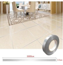 0.5 Cm Kalınlık Gümüş Fayans Arası Şerit Bandı 50 Metre Banyo Derz Dekor Bandı