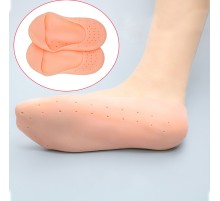 1 Çift Silikon Hava Alır Patik Silikon Ayak -Topuk Koruyucu Nemlendirici