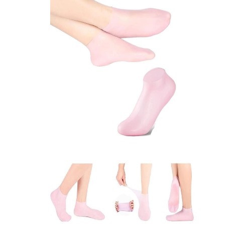 1 çift silikon jel topuk nemlendirici çorap ayak bakımı çatlama koruyucu krem çorabı 1 çift silikon jel topuk nemlendirici çorap ayak bakımı çatlama koruyucu krem çorabı