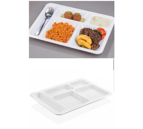10 Adet 5 Bölmeli Kırılmaz Tabldot Tabak Self Servis Yemekhane Okul Lokanta Tabildot (40 cm x28 cm) 10 Adet 5 Bölmeli Kırılmaz Tabldot Tabak Self Servis Yemekhane Okul Lokanta Tabildot (40 cm x28 cm)
