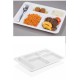 10 Adet 5 Bölmeli Kırılmaz Tabldot Tabak Self Servis Yemekhane Okul Lokanta Tabildot (40 cm x28 cm)