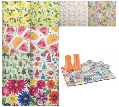 10 Adet Kurutmalık Mikrofiber Kurutma Bulaşık Tezgah Altlığı