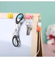 10 Adet Renkli Ok İşareti Kablo Sabitleyici Klipsler Kablo Düzenleyici Tutucu Yapışkanlı Askı
