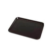 10 Adet Siyah Midi Boy Plastik Servis Tepsisi  Kırılmaz Lokanta Büfe Fast Food Kullanım (44x32 Cm)