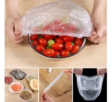 100 Adet Lastikli Tazeliği Koruyan Tencere ve Tabak Bonesi  Esnek Strech Kapak