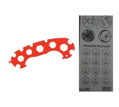 Bisiklet Tamir Anahtarı (06mm-17mm) - 15 in 1 Bisiklet Tamir Anahtarı (06mm-17mm) - 15 in 1