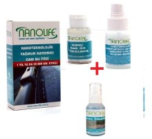 2 Li Set Hidrofobik  Yağmur Kaydırıcı Cam Su İtici - Buğu Önleyici Sprey