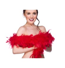 2 Metre Boa Tüy Otriş - Kırmızı