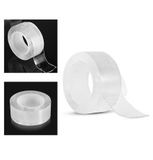 2 metre x 3 cm Şeffaf Güçlü Nano Çift Taraflı Silikon Jel Yapıştırıcı Bant