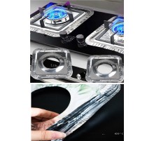 20 Adet Ocak Üstü Koruyucu Leke Önleyici Isıya Dayanıklı Yıkanabilir Ocak Gözü Izgara Koruyucu Folyo