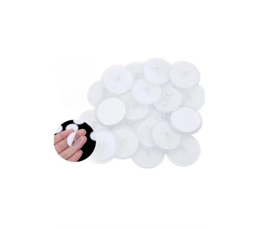 20 Adet Şeffaf Yuvarlak 3 Cm Çaplı Güçlü Disk Yapışkanlar 20 Adet Şeffaf Yuvarlak 3 Cm Çaplı Güçlü Disk Yapışkanlar
