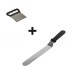 2li Set Hamur Şekillendirici Eğik Pasta Spatulası ve Metal Hamur Kesici Kazıyıcı Spatula