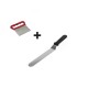 2li Set Hamur Şekillendirici Eğik Pasta Spatulası ve Metal Hamur Kesici Kazıyıcı Spatula