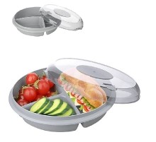 3 Bölmeli Kapaklı Pratik Kahvaltılık