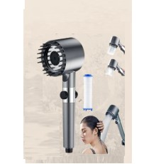 3 Fonksiyonlu Masajlı Duş Başlığı – Kireç Filtreli Start- Stop Tuşlu Banyo Duş Başlık