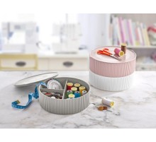 3 Gözlü Saklama Kabı Dikiş Ve Takı Kutusu - Gri